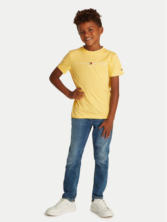 Tommy Hilfiger Tommy Hilfiger T-Shirt Essential KS0KS00397 D Żółty Regular Fit