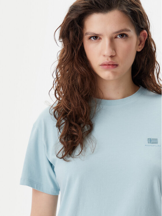 Napapijri Napapijri Tricou S-Nina NP0A4H87 Albastru celest Regular Fit