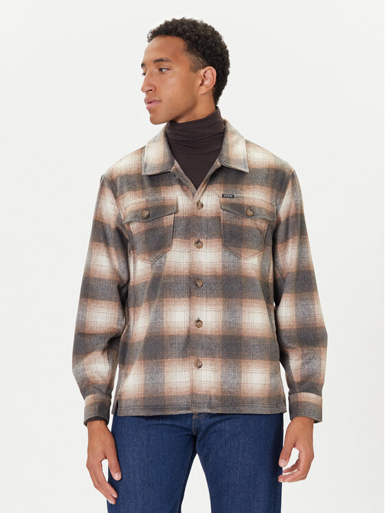 Guess Kurtka przejściowa M5BH31 W2012 Beżowy Regular Fit