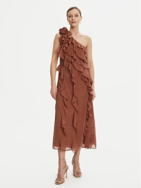 French Connection French Connection Kokteilikleit 71YOR Pruun Regular Fit