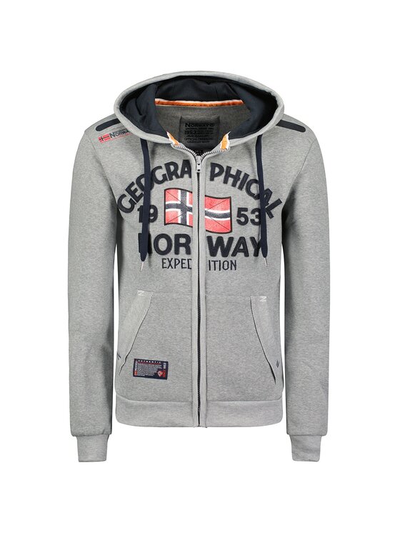 Geographical Norway Geographical Norway Bluza WW6088H/GN-BLENDED GREY Szary Regular Fit