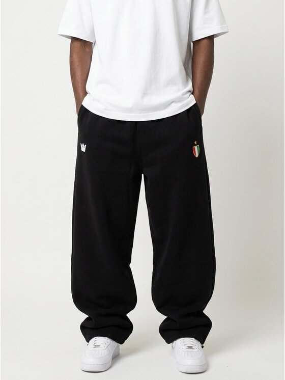 Jigga Wear Jigga Wear Spodnie dresowe Szerokie luźne baggy 132722 Czarny Regular Fit