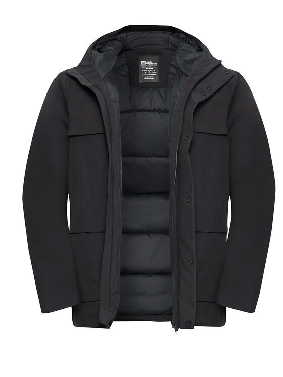Jack Wolfskin Jack Wolfskin Giubbotto invernale Brandenburger A65047 Nero Regular Fit