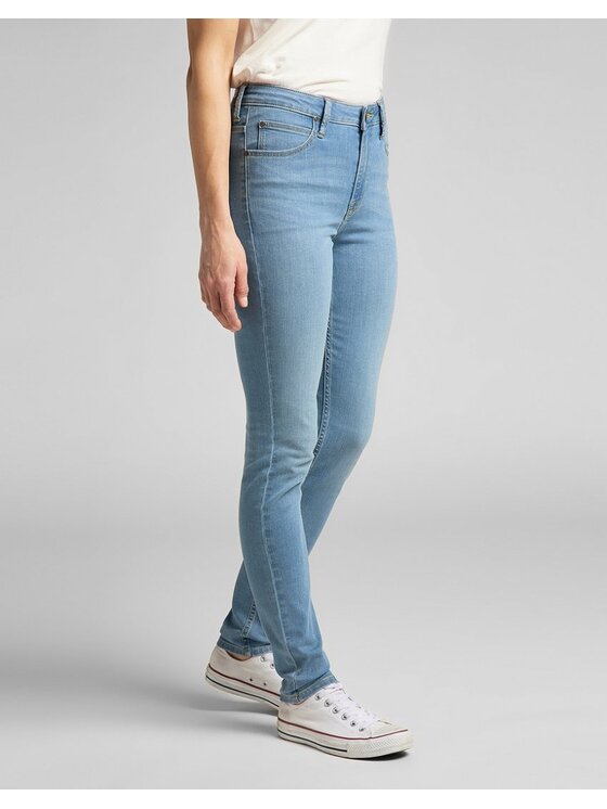 Lee Lee Jeansy SCARLETT HIGH Niebieski Skinny Fit