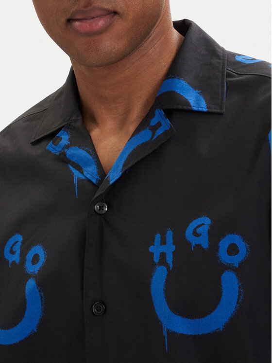 HUGO HUGO Camicia Eligino 50561691 Nero Relaxed Fit