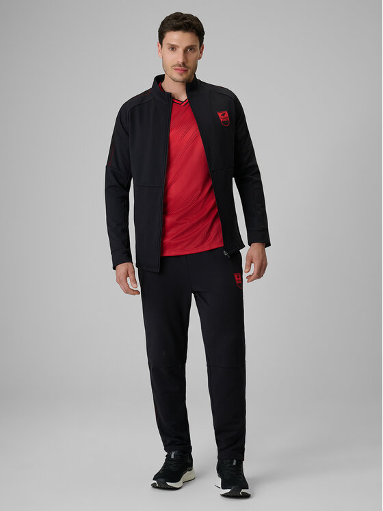 4F 4F Bluza techniczna FOOTBALL Czarny Regular Fit