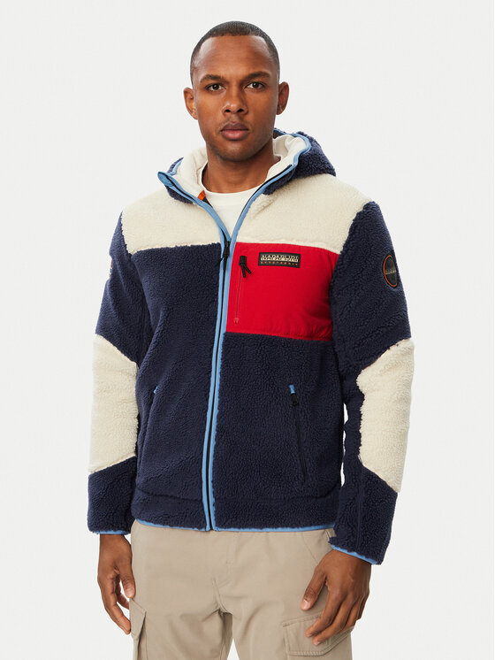 Napapijri Napapijri Fleecejacke Yupik NP0A8AZX Dunkelblau Regular Fit