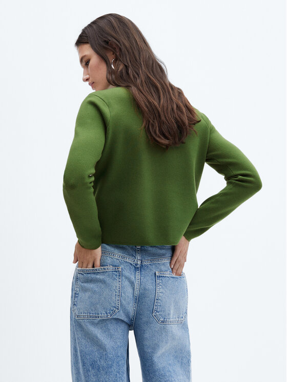 Mango Mango Sweater Chimney 57035794 Zöld Regular Fit