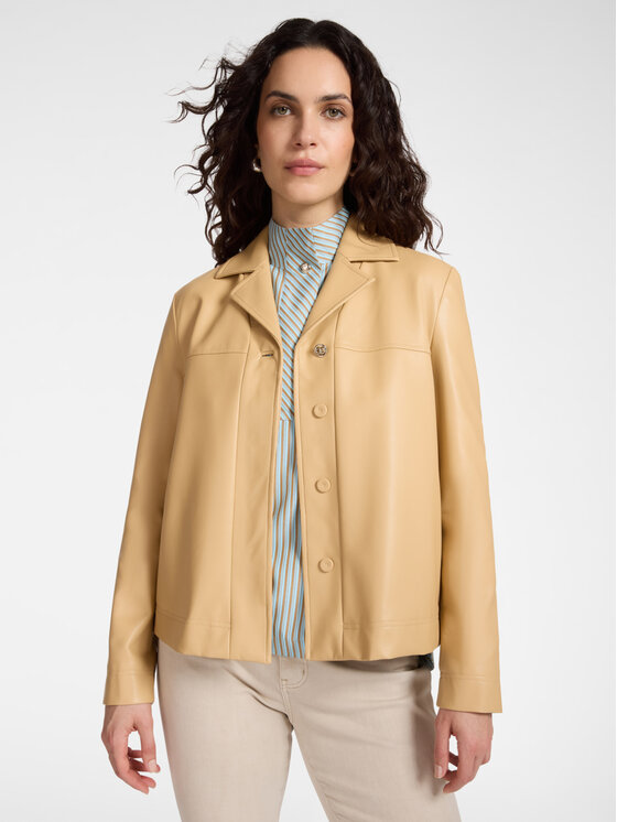 Elena Mirò Elena Mirò Cappotto invernale R306P000095N012 Crema Regular Fit