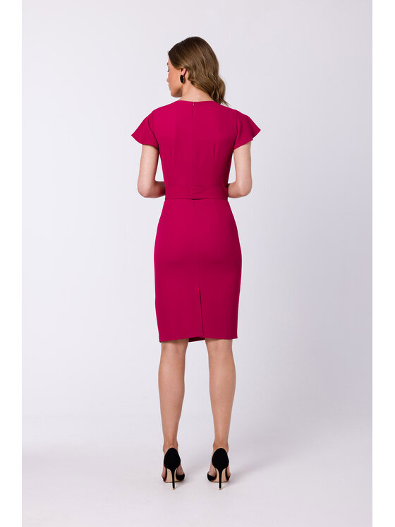 Stylove Stylove Sukienka koktajlowa S336 Fioletowy Regular Fit