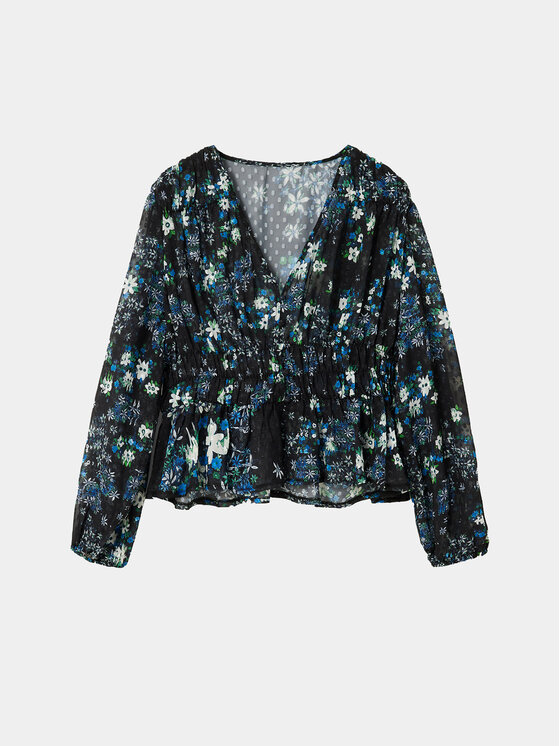 Desigual Desigual Μπλουζάκι 23WWBW06 Μαύρο Regular Fit