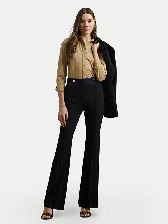 LAUREN RALPH LAUREN LAUREN RALPH LAUREN Kalhoty z materiálu 200971132001 Černá Bootcut Fit