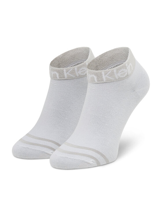 Calvin Klein Calvin Klein Moteriškų trumpų kojinių komplektas (2 poros) 701218775 Balta