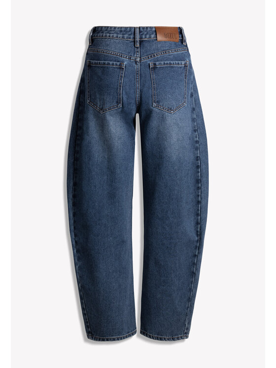 BIZUU BIZUU Jeansy LYON BARREL JEANS Modrá Standard Fit