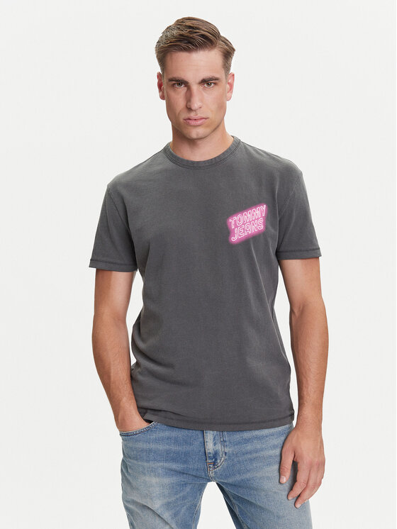 Tommy Jeans Tommy Jeans T-Shirt Novelty DM0DM21829 Šedá Regular Fit