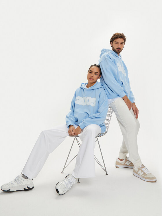 2005 2005 Sweatshirt Clouds Himmelblau Oversize