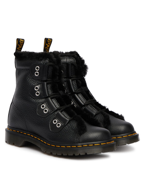Dr. Martens Dr. Martens Туристически oбувки 1460 Faux Fur Lined DM31876001 Черен