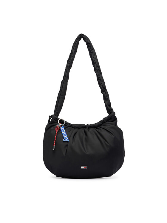 Tommy Jeans Tommy Jeans Ročna torba Tjw Icon Charms Hobo AW0AW18783 Črna