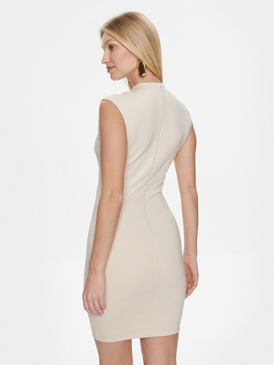 Guess Guess Vestito da giorno Sl Val W4RK48 KC1M0 Beige Bodycon Fit