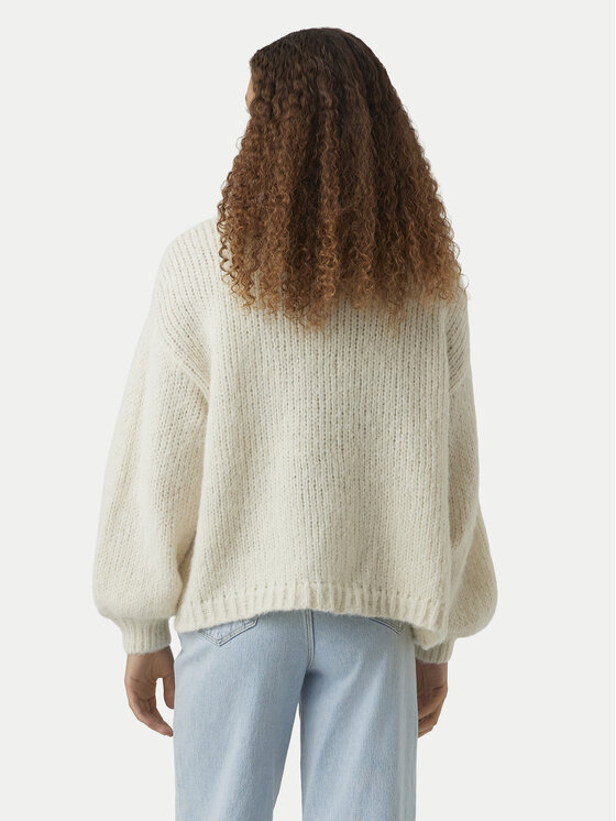 Vero Moda Vero Moda Pletena jopica Maybe 10273101 Écru Oversize