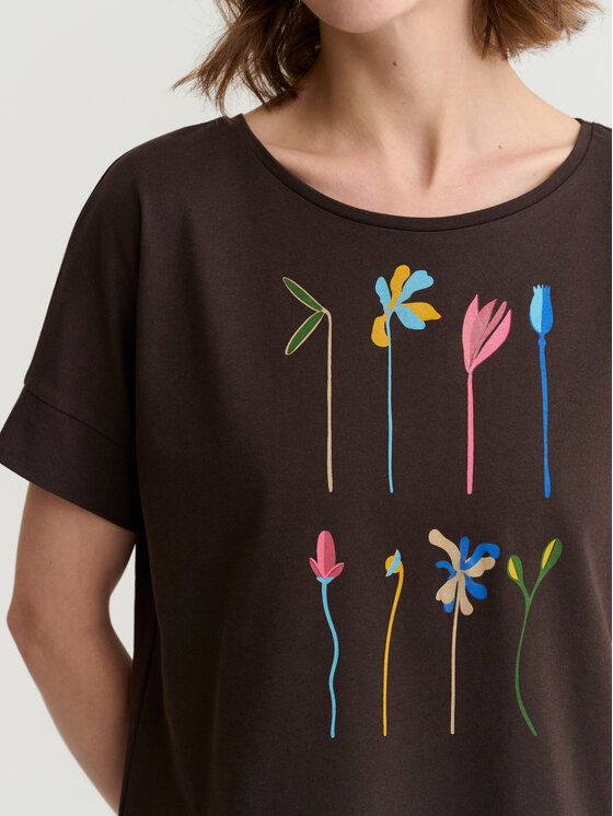 TATUUM TATUUM T-Shirt MONKI Brązowy Classic Fit