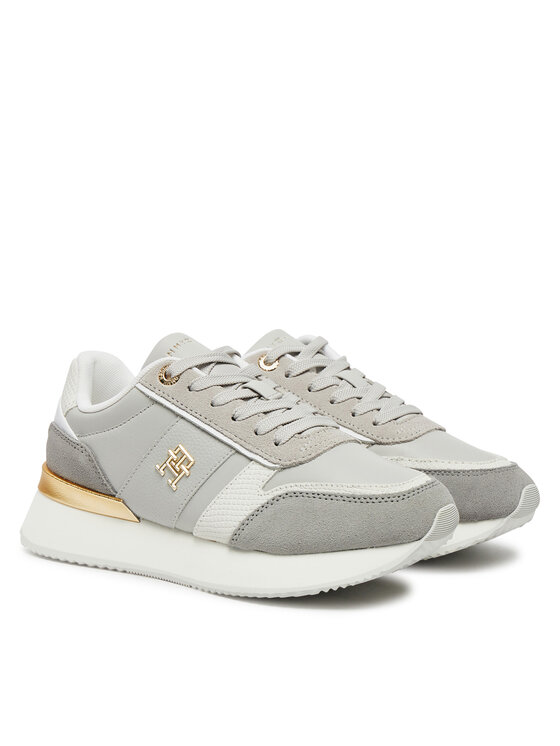 Tommy Hilfiger Tommy Hilfiger Sneakersy Th Fashion Runner FW0FW08475 Szary