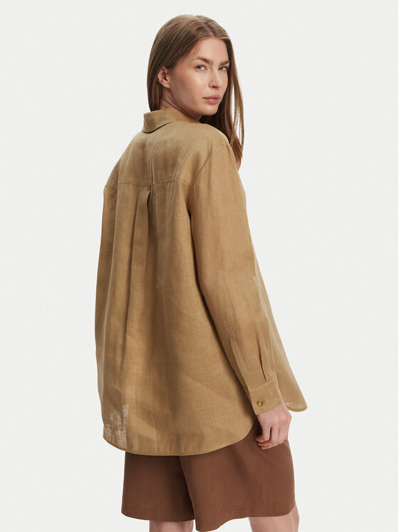 Max Mara Max Mara Koszula Noel 2516111018 Brązowy Regular Fit
