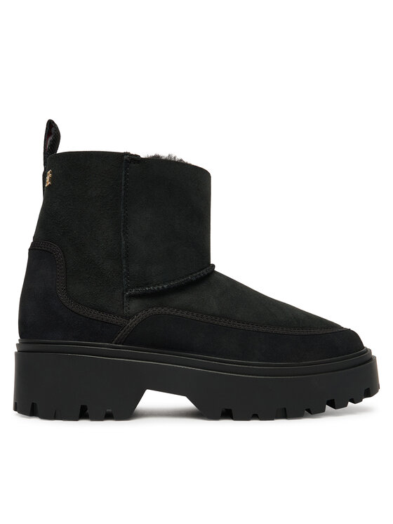 Tommy Hilfiger Tommy Hilfiger Cizme de zăpadă Real Shearling Pullon FW0FW08997 Negru