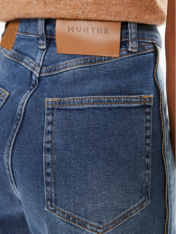 Munthe Munthe Jeansy Obbia 242140024207 Modrá Wide Leg