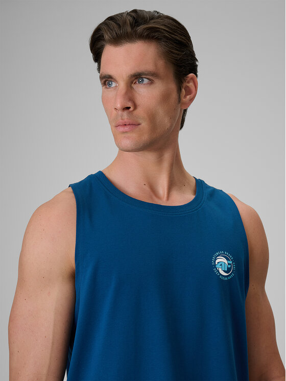 4F 4F Tank top SUMMER CODE Turkusowy Regular Fit
