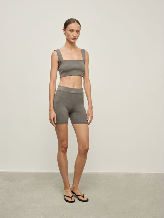 La Mania La Mania Szorty sportowe ENDING Szary Classic Fit