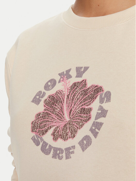 Roxy Roxy Μπλούζα Vl Surf Stoked Hoodie Brushed ERJFT05028 Μπεζ Regular Fit