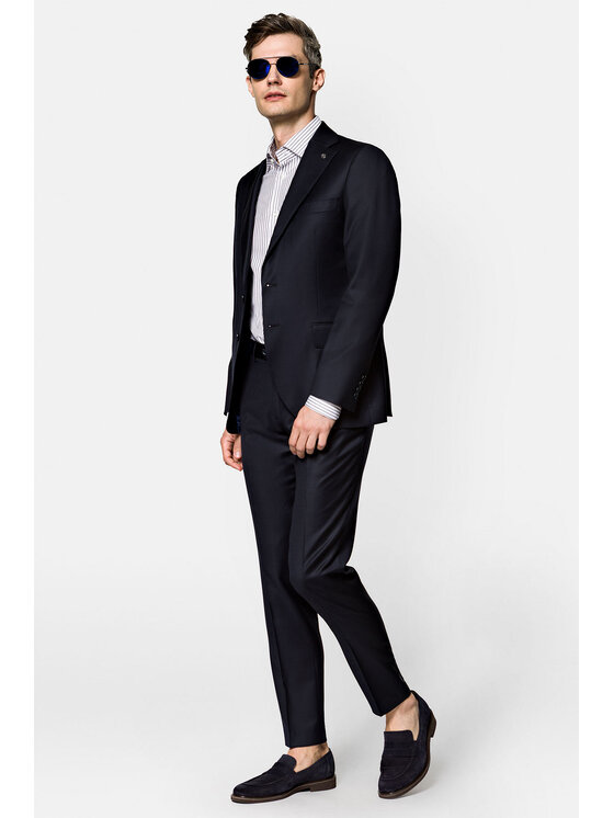 Lancerto Lancerto Garnitur Albany GA073122000014 Granatowy Regular Fit