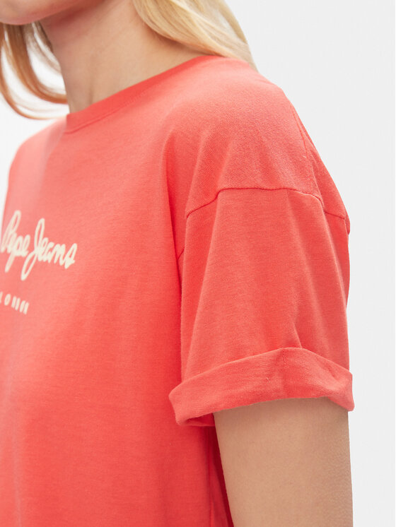 Pepe Jeans Pepe Jeans T-Shirt Helga PL505761 Červená Regular Fit