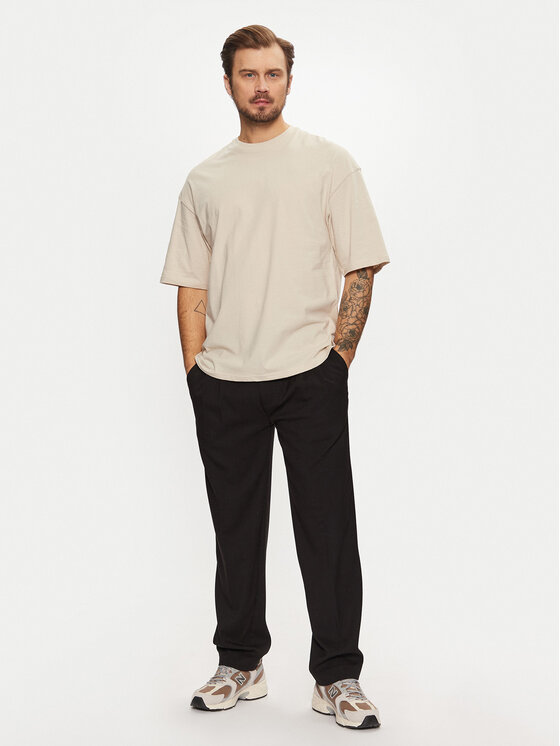 Jack & Jones Jack & Jones Bavlnené nohavice Karl 12267059 Čierna Loose Fit