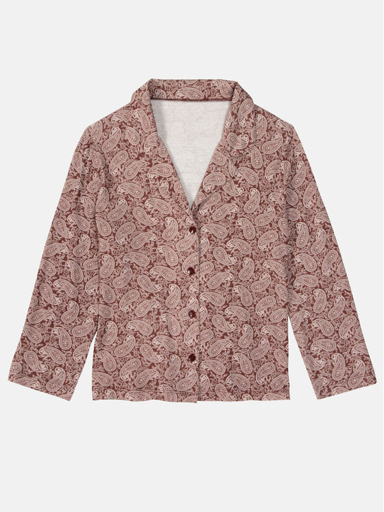 Sylvia Speidel Sylvia Speidel Pyžamový top 55014 Hnědá Comfortable Fit