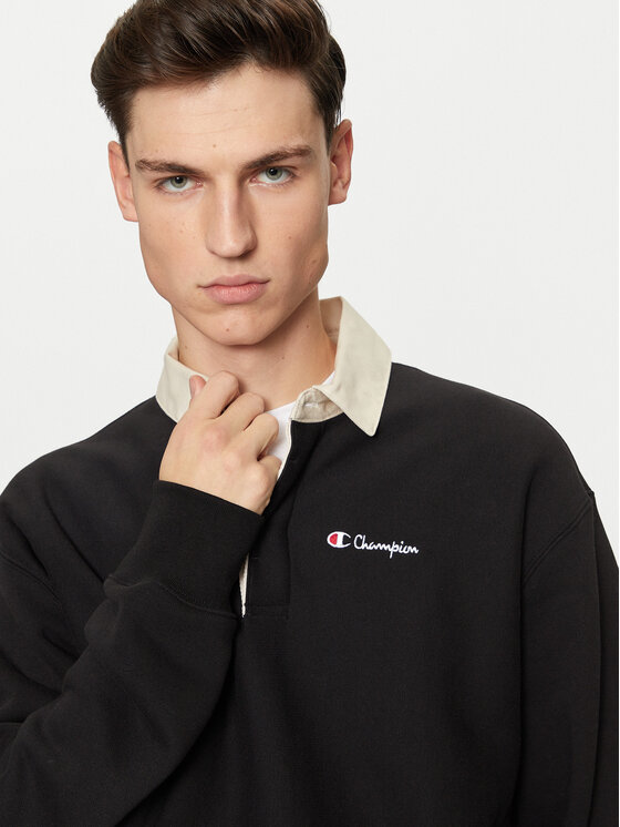 Champion Champion Majica dugih rukava 220708 Crna Relaxed Fit