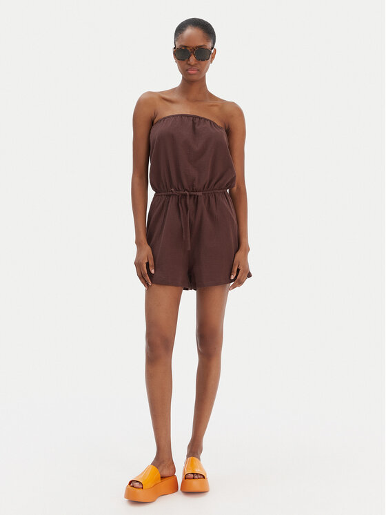 Seafolly Seafolly Гащеризон Crinkle 55537-PS Кафяв Regular Fit