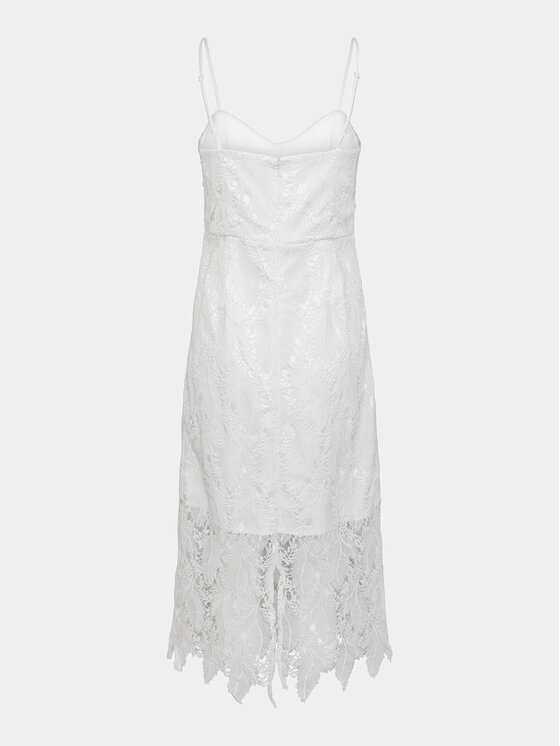 YAS YAS Φόρεμα κοκτέιλ Toni 26032058 Λευκό Regular Fit