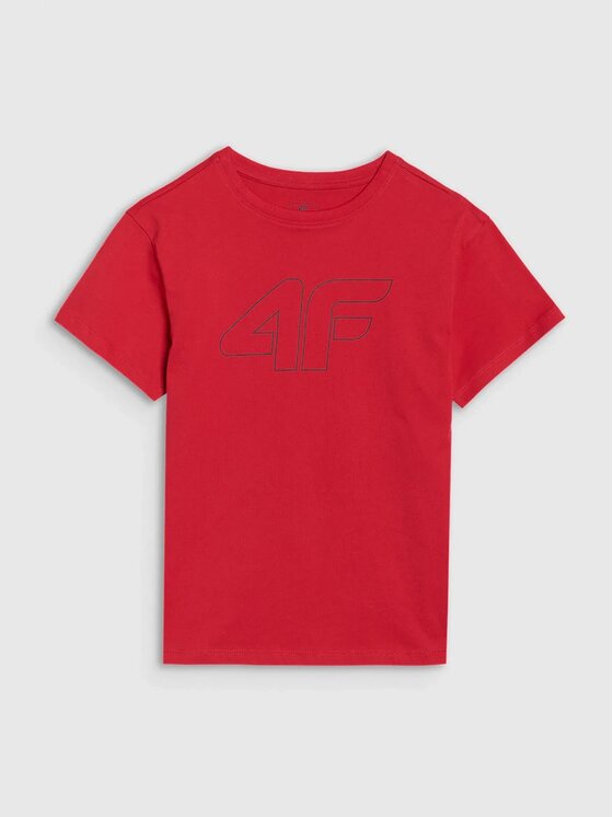 4F 4F T-shirt 4FJWSS25TTSHM2325-62S Rosso Oversize
