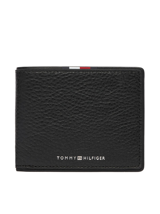 Tommy Hilfiger Tommy Hilfiger Veliki muški novčanik Th Corp Mini Cc Wallet & Clip AM0AM13607 Crna
