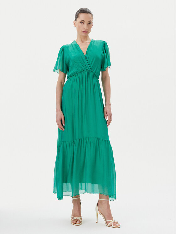 Haveone Haveone Rochie de vară AFF-N006 Verde Loose Fit