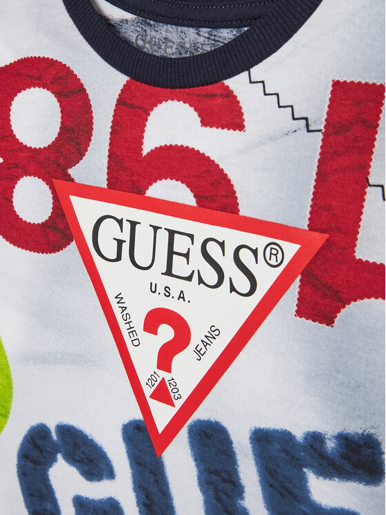 Guess Guess T-shirt N5RI14 K8HM4 Šarena Regular Fit