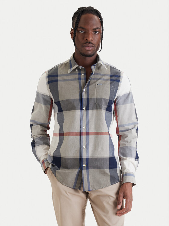 Barbour Barbour Srajca Harris MSH5071TN40 Siva Tailored Fit
