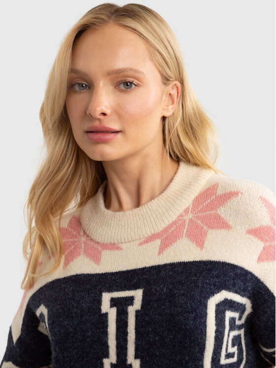 BIG STAR BIG STAR Sweter APRESA_000_160 Błękitny Oversize