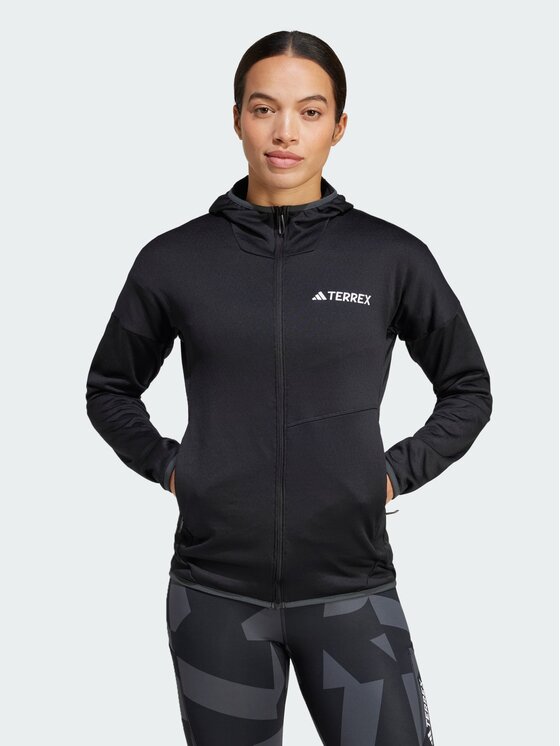 adidas adidas Bluza techniczna Terrex Xperior Climawarm Light Fleece Czarny Slim Fit