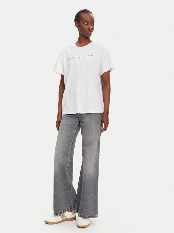 TWINSET TWINSET T-shirt 251TT2041 Bijela Relaxed Fit
