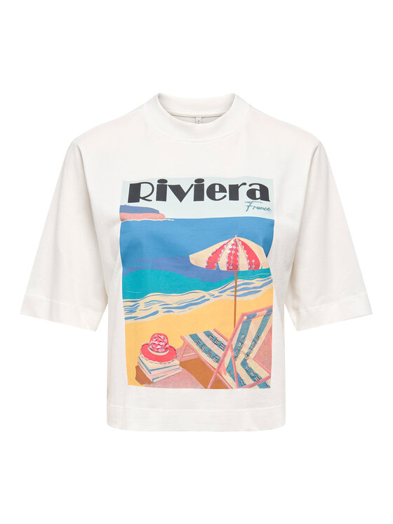 ONLY ONLY T-Shirt Vega 15375753 Biały Regular Fit