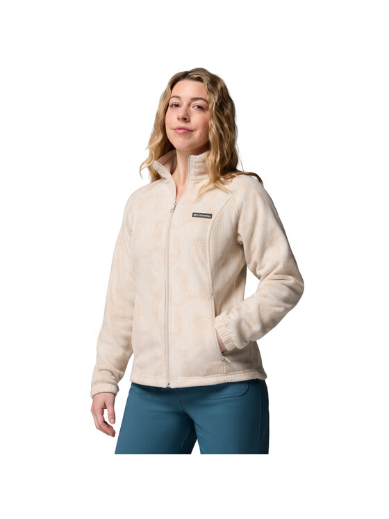 Columbia Columbia Felpa di pile Columbia Benton Springs Printed Full Zip Beige Regular Fit