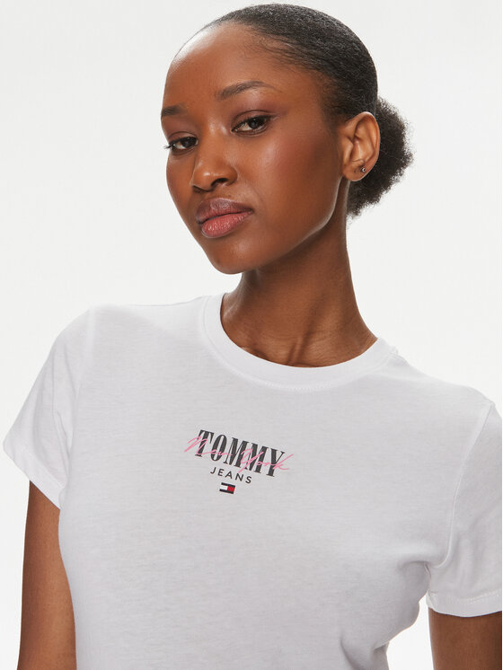 Tommy Jeans Tommy Jeans T-Shirt Essential DW0DW17839 Weiß Slim Fit